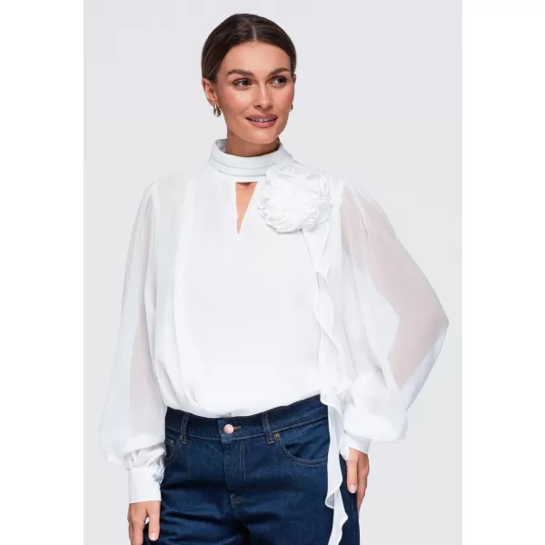  Női blúz OMBRE OW-TS-E0085 FEHÉR 