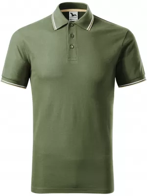 Férfi póló gallérral MALFINI FOCUS 232 KHAKI