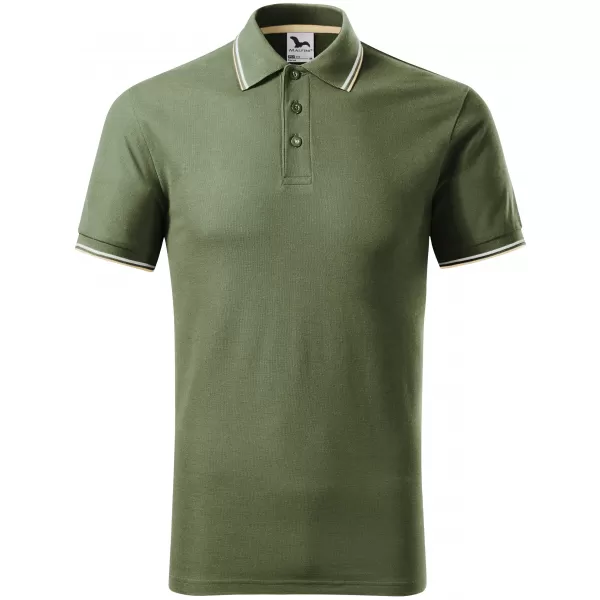  Férfi póló gallérral MALFINI FOCUS 232 KHAKI 