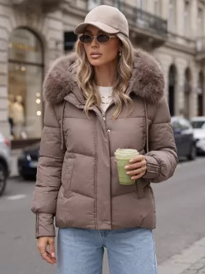 Női kabát DSTREET TY5893 KHAKI