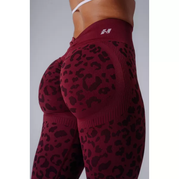  Női leggings NEBBIA PRIMAL 849 BORDÓ LEOPÁRD 