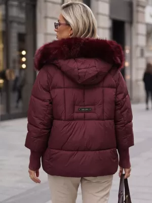 Női kabát DSTREET TY5742 BURGUNDIA