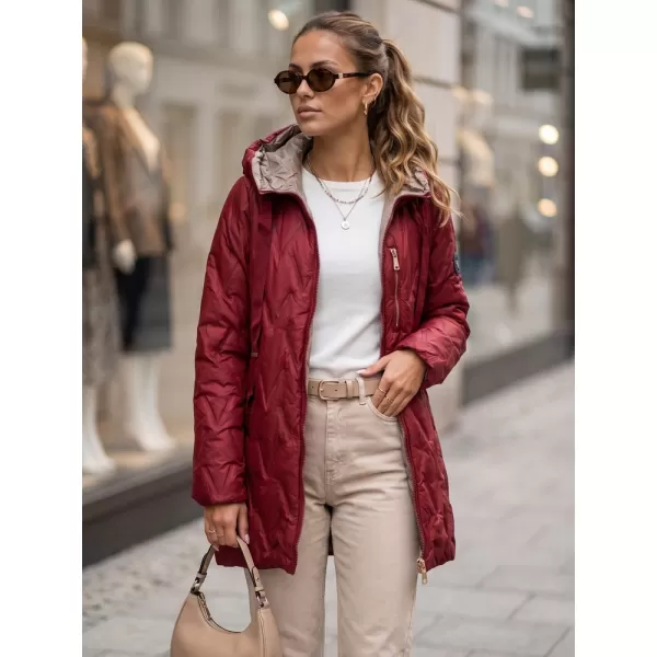  Női kabát DSTREET TY5771 BURGUNDIA 