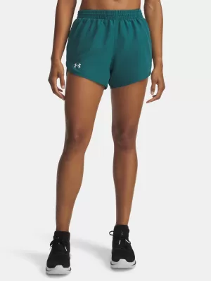 Női rövidnadrág UNDER ARMOUR UA FLY BY 3SHORTS 1382438-338 ZÖLD