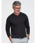 Férfi póló OMBRE OM-LSBL-0143 FEKETE