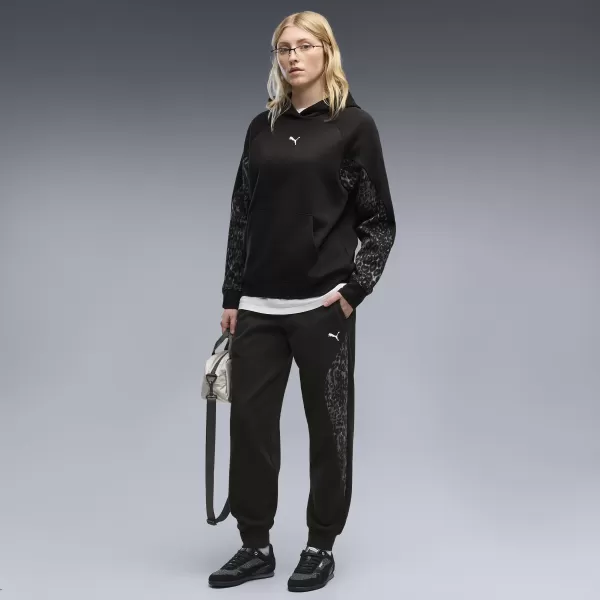  Női pulóver PUMA SPORT ANIMAL STANDARD HOODIE FL 69400701 PUMA FEKETE 