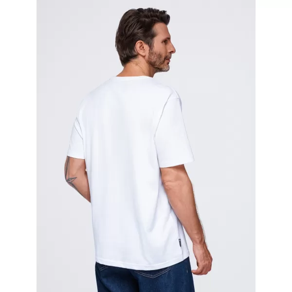  Férfi póló OMBRE OM-TSPT-0299 FEHÉR 