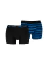 Férfi boxerek PUMA ELEMENTS MEN STRIPED BOXERS 2P 93884203 FEKETE/KÉK