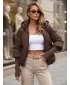 Női kabát DSTREET TY5895 BARNA