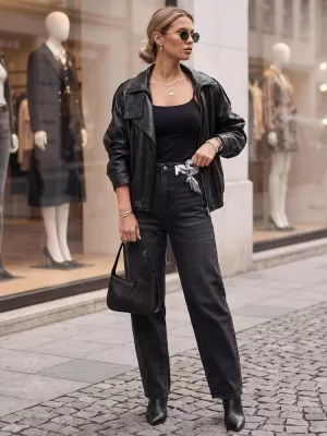 Női nadrág DSTREET UY3131 FEKETE