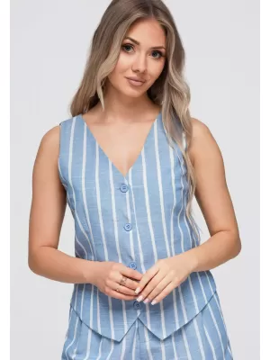 Női mellény OMBRE OW-VE-E0008 KÉK
