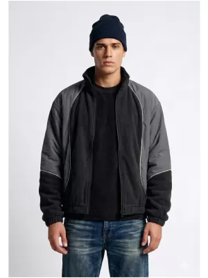 Férfi tréningruha kabát URBAN CLASSICS TB8602-07652 FEKETE/MÁGNES
