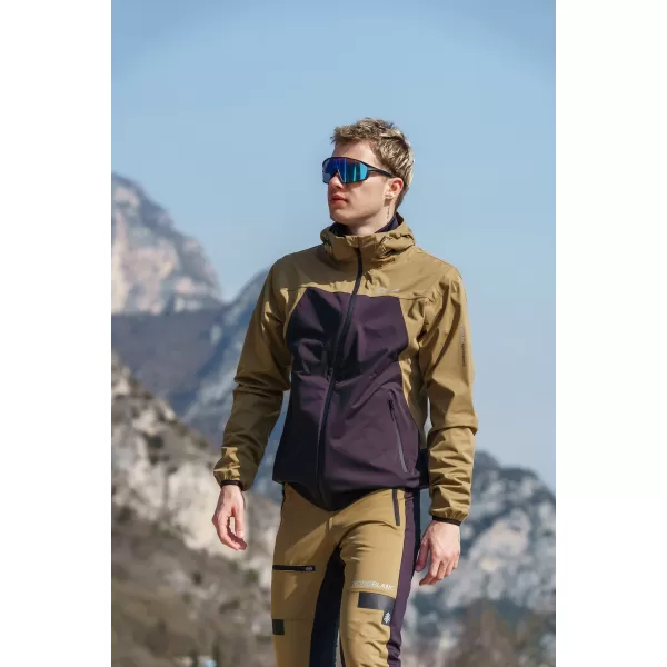  Férfi vízálló softshell kabát NORDBLANC EXPEDITIOUS NBSSM8323 BARNA 