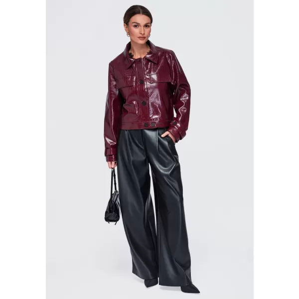  Női kabát OMBRE OW-JAFL-0145 BURGUNDIA 