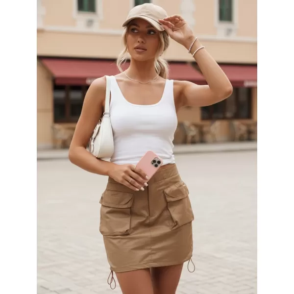  Női szoknya DSTREET CY0440 KARAMELLA 