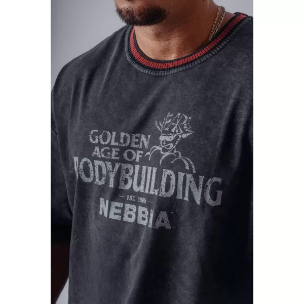  Férfi pólók NEBBIA OLYMPIA HEAVYWEIGHT COTTON 941 FEKETE 