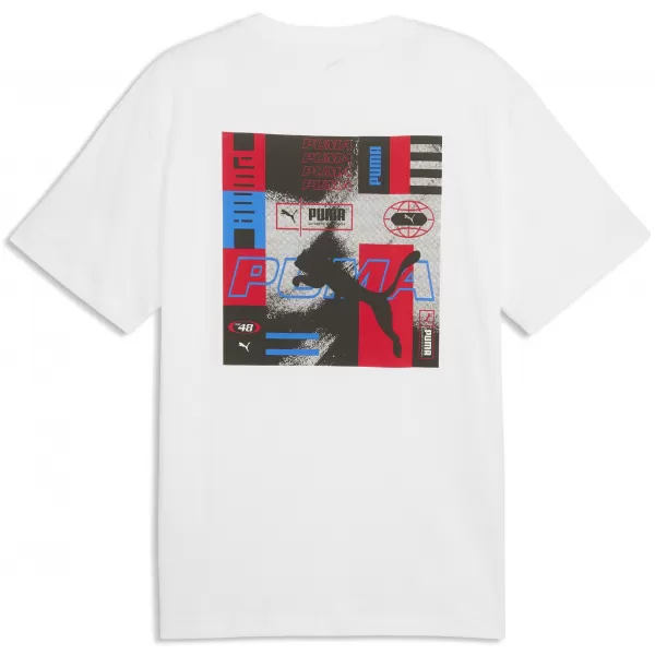  Férfi póló PUMA GRAPHICS RELAXED STACKED TEE 69436802 PUMA FEHÉR 