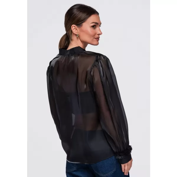  Női blúz OMBRE OW-TS-E0086 FEKETE 