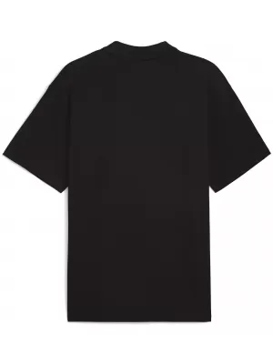 Férfi póló gallérral PUMA WARDROBE ESS PIQUE RELAXED POLO 62965701 PUMA FEKETE
