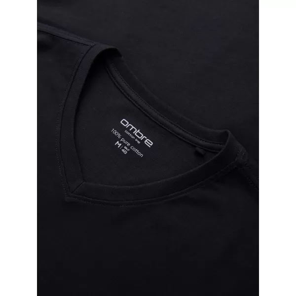  Férfi póló OMBRE OM-LSBL-0143 FEKETE 