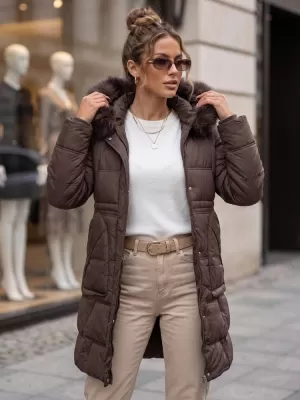 Női kabát DSTREET TY5822 BARNA