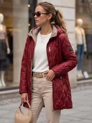Női kabát DSTREET TY5771 BURGUNDIA