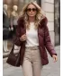 Női kabát DSTREET TY5813 BURGUNDIA
