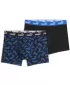 Férfi boxerek PUMA MEN ELEMENTS SCATTERED PRINT BOXERS 94780202 KÉK/FEKETE