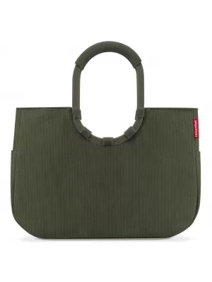 Bevásárlótáska REISENTHEL Loopshopper L Cord ZSINÓR SÖTÉT MATCHA