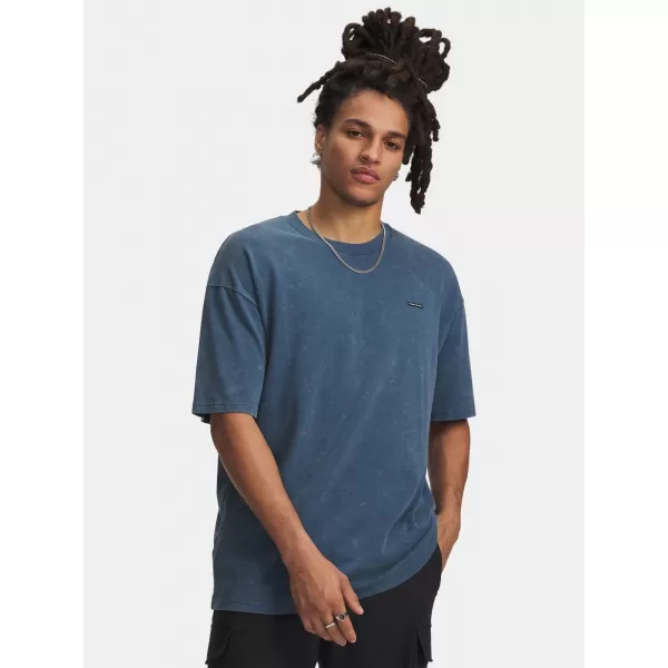  Férfi póló UNDER ARMOUR UA M HW OS LOGO WASH SS 1389147-498 KÉK 
