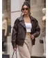 Női kabát DSTREET TY5961 BARNA