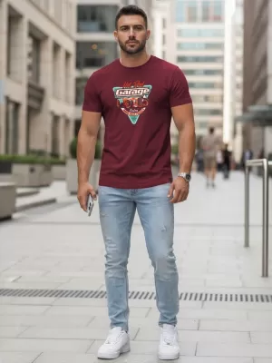 Férfi póló DSTREET NX5093R-BU BURGUNDIA