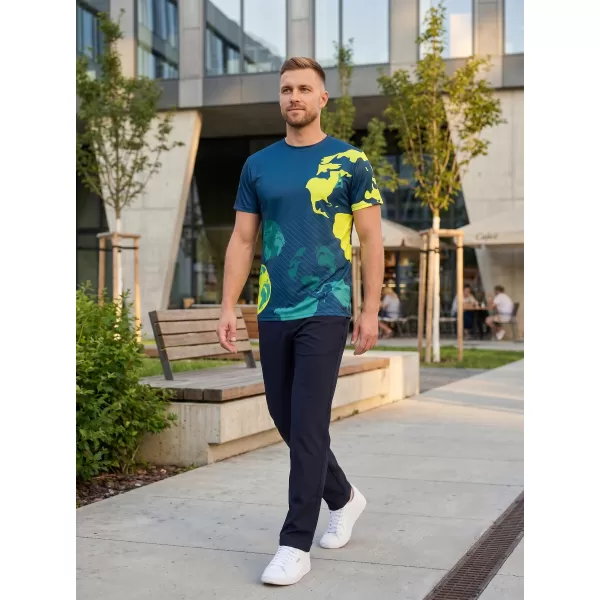  Prémium férfi szabadidő ing ALTISPORT VOJ/ALM130TR06 SÖTÉTKÉK-FLUO SÁRGA 