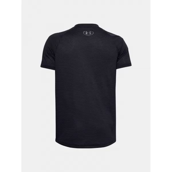  Fiú póló UNDER ARMOUR TECH COLORBLOCK SS 1357548-001 FEKETE 