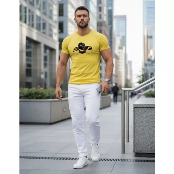  Férfi póló DSTREET NX5019R-YE BOROSTYÁN 