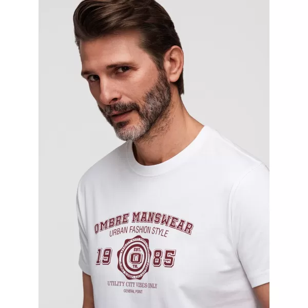  Férfi póló OMBRE OM-TSPT-0269 FEHÉR 