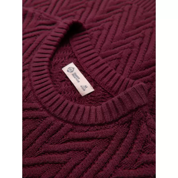  Férfi pulóver OMBRE OM-SWSW-0190 BURGUNDIA 