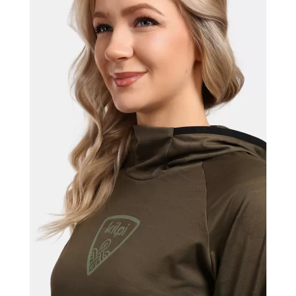  Funkcionális női póló KILPI AILEEN-W 1L0309KI KHAKI 