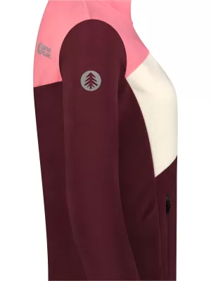 Női könnyű polár pulóver NORDBLANC BEECH NBSFL8375 BURGUNDIA