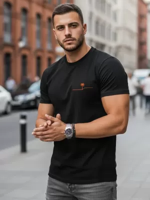 Férfi póló DSTREET NX0156R-BK FEKETE