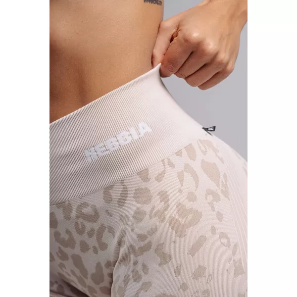  Kompressziós push-up rövidnadrág leopárdmintával NEBBIA PRIMAL 856 KRÉMLEOPÁRD 
