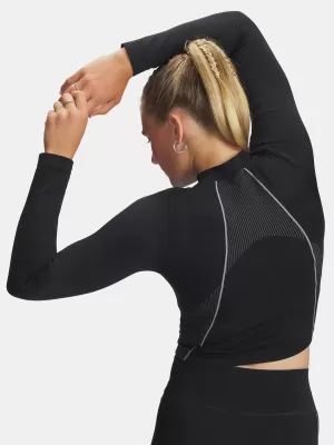 Női póló UNDER ARMOUR VANISH SEAMLESS LS 6000645-004 FEKETE