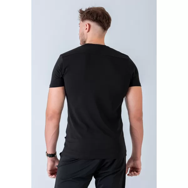  Férfi pólók NEBBIA MIKE MUSCLE FIT 158 FEKETE 