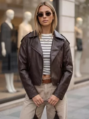 Női kabát DSTREET TY5920 BARNA