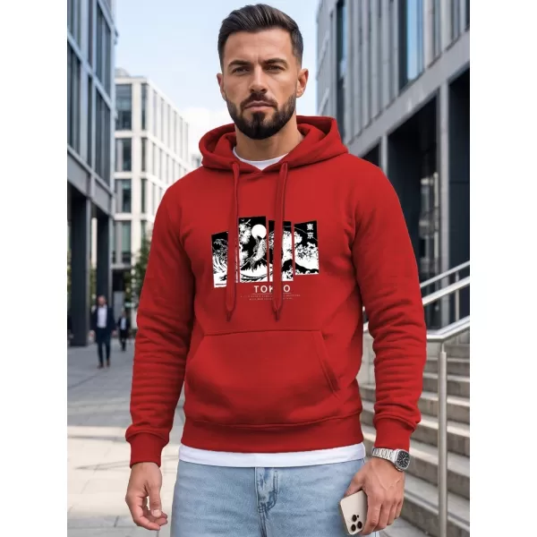  Férfi pulóver DSTREET NX5146BX-18-09 PIROS 