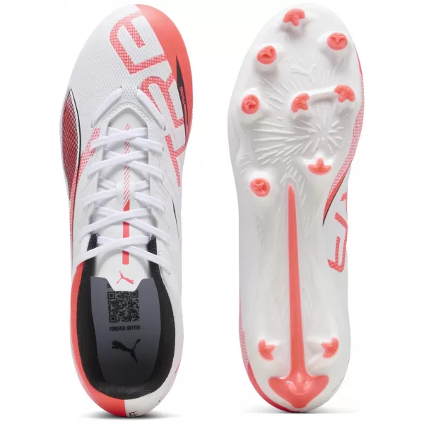  Futballcipők PUMA ULTRA 5 PLAY FG/AG 108169-01 FEHÉR/FEKETE/VILÁGÍTÓ VÖRÖS 