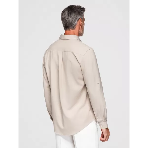  Férfi ing OMBRE OM-SHCS-0190 BÉZS 
