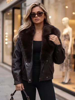 Női kabát DSTREET TY6027 BARNA