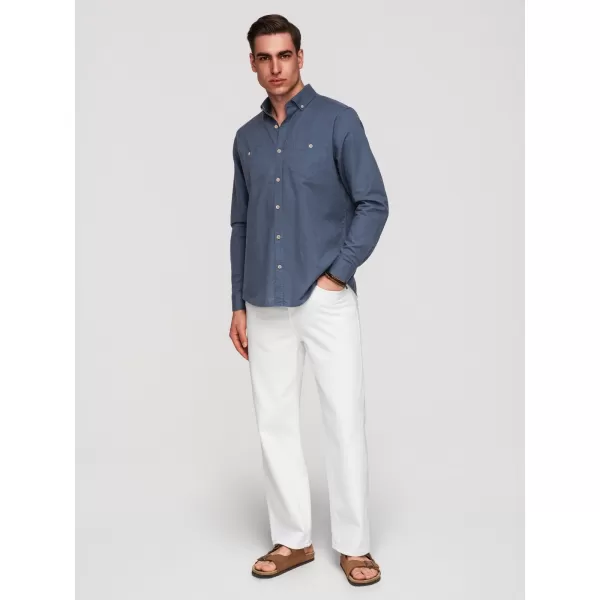  Férfi ing OMBRE OM-SHCS-0134 KÉK 