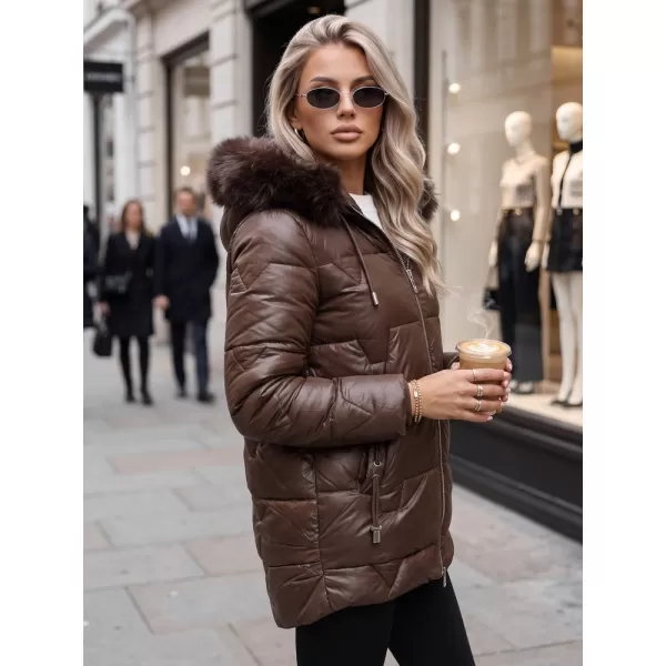  Női kabát DSTREET TY5757 BARNA 